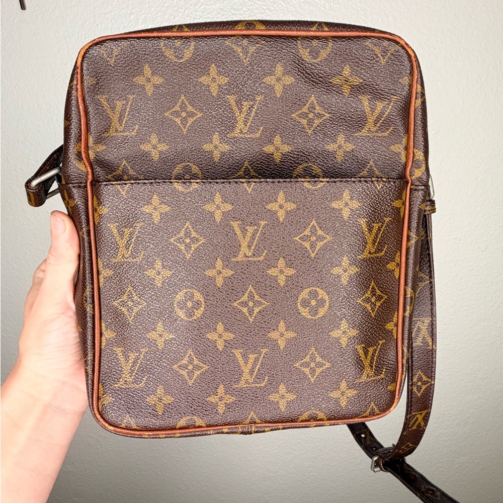 Louis Vuitton Monogram Canvas Crossbody in Brown and Gold